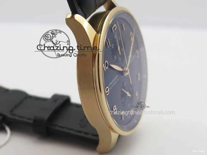 MIROTIME 0408 Portuguese Chrono RG IW371415 ZF 1:1 Best Edition Black Dial On Black Leather Strap A79350 (Slim Movement) FashionForward 7264